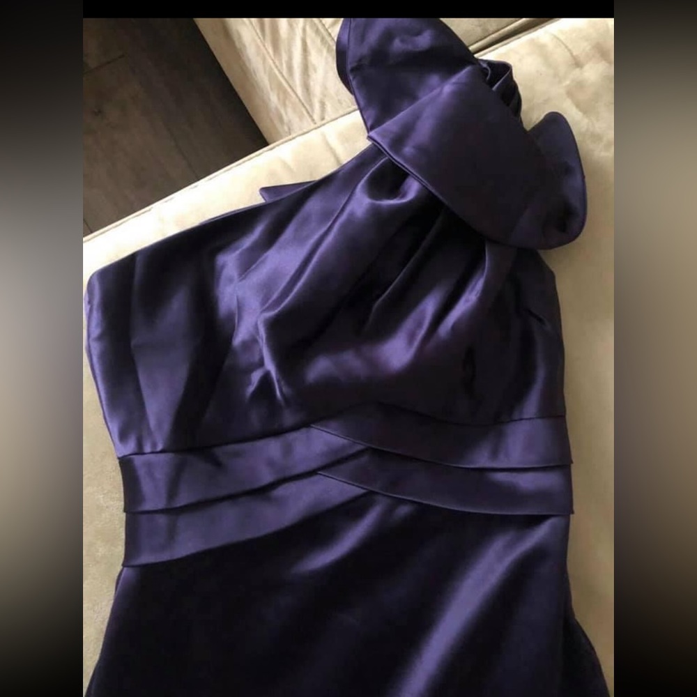 Dark purple size 6 formal gown Dessy collection dress